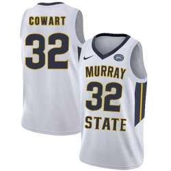 Murray State Racers 32 Darnell Cowart White College Basketball Jersey Dzhi