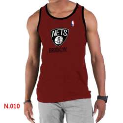 NBA Brooklyn Nets Big x26 Tall Primary Logo men Red Tank Top