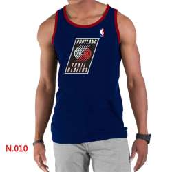 NBA Portland Trail Blazers Big x26 Tall Primary Logo men D.Blue Tank Top