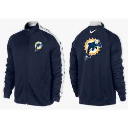 NFL Miami Dolphins Team Logo 2015 Men Football Jacket (13)