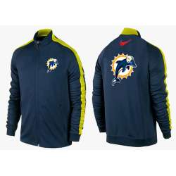 NFL Miami Dolphins Team Logo 2015 Men Football Jacket (15)
