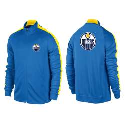 NHL Edmonton Oilers Team Logo 2015 Men Hockey Jacket (17)