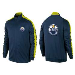 NHL Edmonton Oilers Team Logo 2015 Men Hockey Jacket (1)