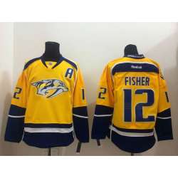 Nashville Predators #12 Fisher Yellow Jerseys