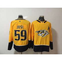 Nashville Predators #59 Roman Josi Yellow Adidas Stitched NHL Jersey