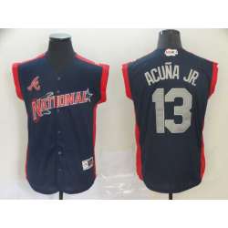 National League 13 Ronald Acuna Jr. Navy 2019 MLB All Star Game Player Jersey