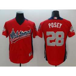 National League 28 Buster Posey Red 2018 MLB All Star Game Home Run Derby Jersey