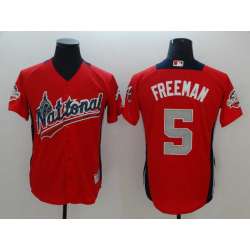 National League 5 Freddie Freeman Red 2018 MLB All Star Game Home Run Derby Jersey