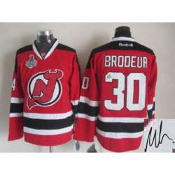New Jersey Devils Devils #30 Brodeur Red Signature Edition Jerseys