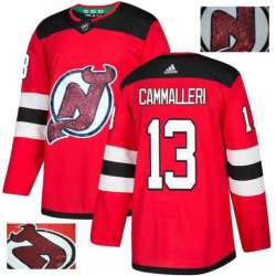 New Jersey Devils #13 Mike Cammalleri Red With Special Glittery Logo Adidas Jersey