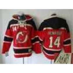 New Jersey Devils #14 Adam Henrique Red Stitched Signature Edition Hoodie