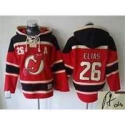 New Jersey Devils #26 Patrik Elias Red Stitched Signature Edition Hoodie