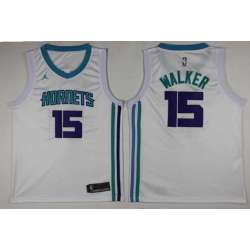 New Orleans Hornets #15 Kemba Walker White Nike Swingman Stitched NBA Jersey