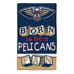 New Orleans Pelicans Baby Burp Cloth 10x17 Special Order