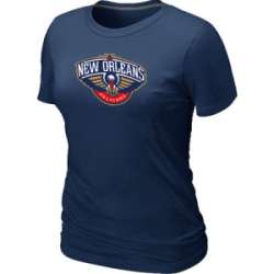 New Orleans Pelicans Big & Tall Primary Logo D.Blue Women\'s T-Shirt