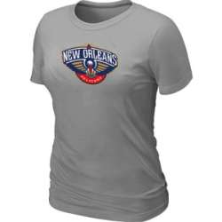 New Orleans Pelicans Big & Tall Primary Logo L.Grey Women's T-Shirt