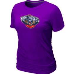 New Orleans Pelicans Big & Tall Primary Logo Purple Women\'s T-Shirt