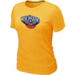 New Orleans Pelicans Big & Tall Primary Logo Yellow Women\'s T-Shirt