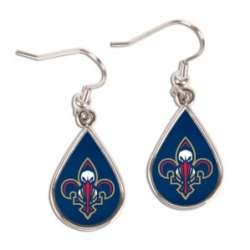 New Orleans Pelicans Earrings Tear Drop Style - Special Order