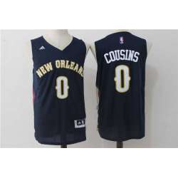 New Orleans Pelicans #0 DeMarcus Cousins Navy Swingman Stitched Jersey