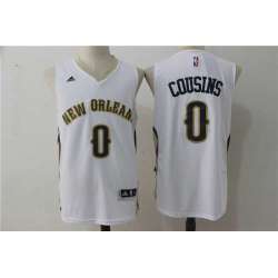 New Orleans Pelicans #0 DeMarcus Cousins White Swingman Stitched Jersey