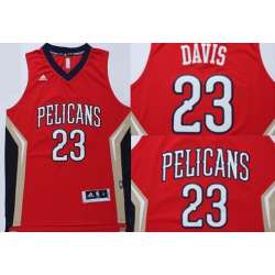 New Orleans Pelicans #23 Anthony Davis Revolution 30 Swingman Red Jerseys