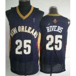 New Orleans Pelicans #25 Austin Rivers Navy Blue Jerseys