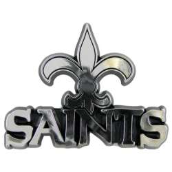 New Orleans Saints Auto Emblem - Silver