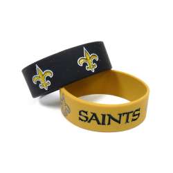 New Orleans Saints Bracelets 2 Pack Wide