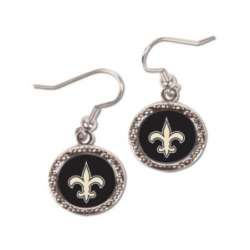 New Orleans Saints Earrings Round Style - Special Order