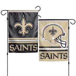 New Orleans Saints Flag 12x18 Garden Style 2 Sided