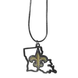 New Orleans Saints Necklace State Charm