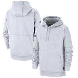 New Orleans Saints Nike NFL 100TH 2019 Sideline Platinum Therma Pullover Hoodie White