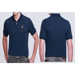 New Orleans Saints Players Performance Polo Shirt-Dark Blue