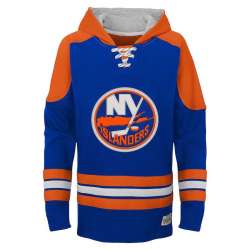 New York Islanders Blue Classic Men\'s Customized All Stitched Hooded Sweatshirt