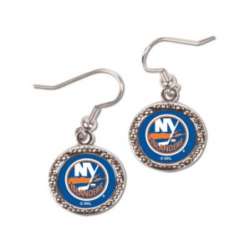 New York Islanders Earrings Round Style - Special Order