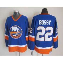 New York Islanders #22 Bossy CCM Throwback Blue Jerseys