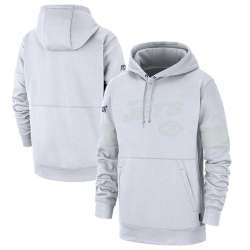 New York Jets Nike NFL 100TH 2019 Sideline Platinum Therma Pullover Hoodie White