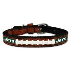 New York Jets Pet Collar Leather Classic Football Size Toy CO