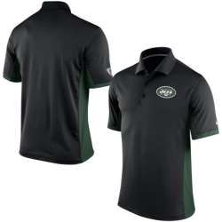 New York Jets Team Logo Black Polo Shirt