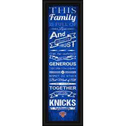 New York Knicks Family Cheer Print 8x24