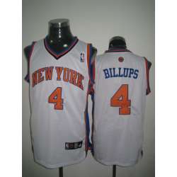 New York Knicks #4 Billups White Jerseys