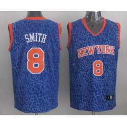 New York Knicks #8 J.R. Smith Blue Leopard Fashion Jerseys