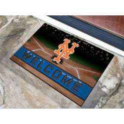 New York Mets Door Mat 18x30 Welcome Crumb Rubber