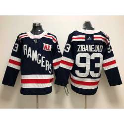 New York Rangers 93 Mika Zibanejad Navy Adidas Stitched Jersey