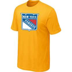 New York Rangers Big & Tall Logo Yellow T-Shirt