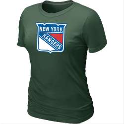New York Rangers Big & Tall Women's Logo D.Green T-Shirt