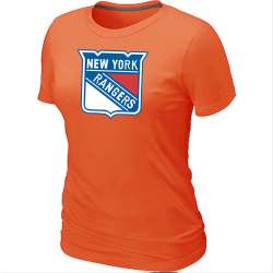 New York Rangers Big & Tall Women's Logo Orange T-Shirt