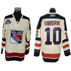 New York Rangers #10 Marian Gaborik 2012 Winter Classic Cream Jerseys