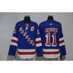 New York Rangers #11 Mark Messier Blue Adidas Stitched Jersey